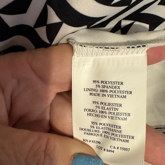 NWT Tiana B. Black and White Patterned Dress   SIZE: 8   #CL - Picture 6 of 9